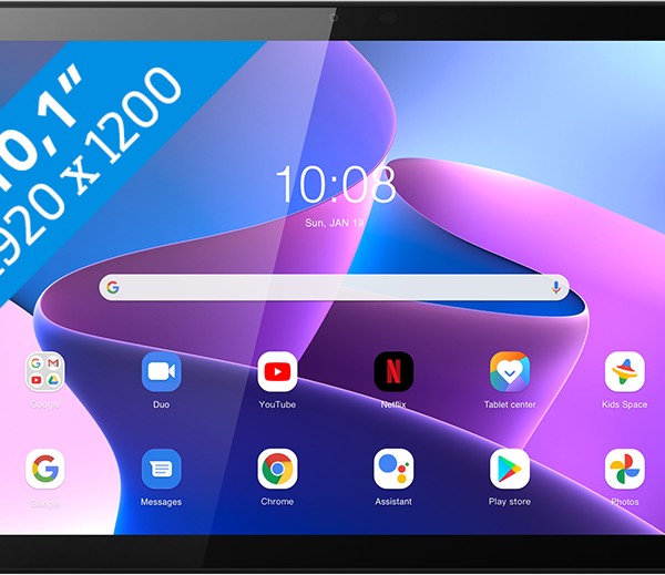 Lenovo Tab M10 (3de generatie) 10.1 inch 32GB Wifi Grijs + Book Case & Screenprotector