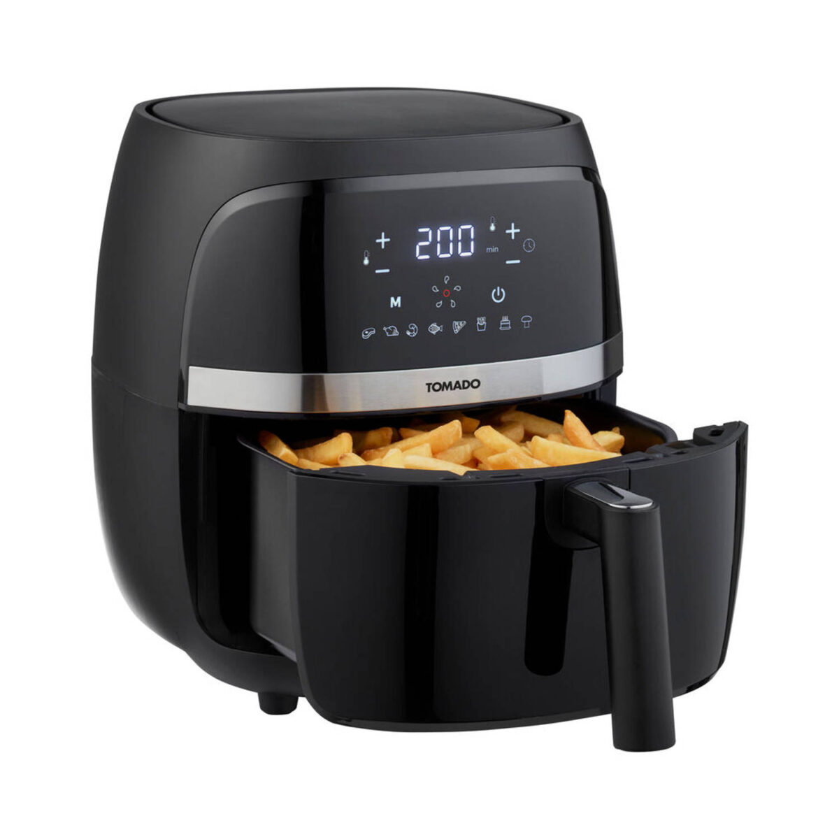 Tomado TAF3202B - Airfryer - Heteluchtfriteuse - 3,2 liter inhoud - Digitaal display - 500 gr friet - Zwart